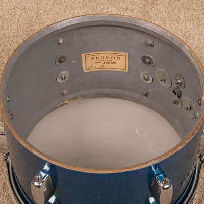 1960s Rogers Holiday Headliner Sparkling Blue Pearl Drum Set image 24