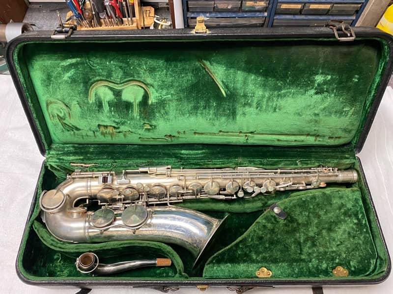 King Zephyr Tenor Saxophone 1938 - Satin Silver image 1