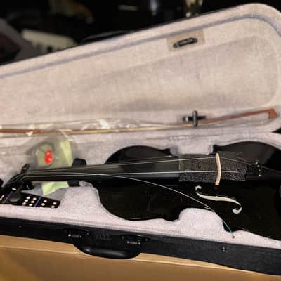 Cecilio Mendini 4/4 Violin - Black Sparkle image 1