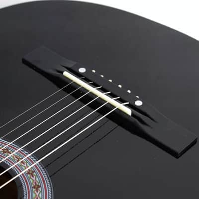 38" Acoustic Guitar Full Size Adult Black Includes Guitar Pick image 2