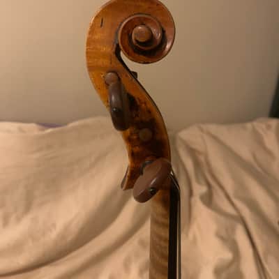 Violin Antonio Stradivarius label German violin 1800s Brown image 9