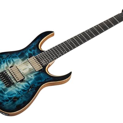 Mayones Duvell 7 Elite Curly Poplar - Turquoise Iris image 1