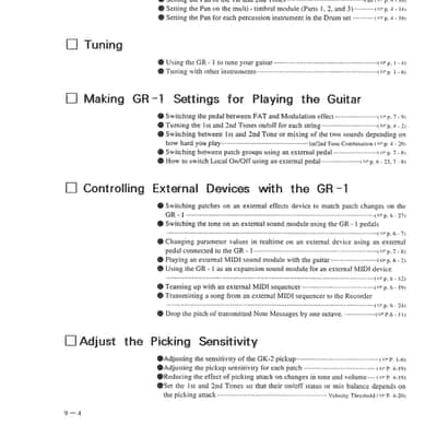 Roland GR-1 — Owners Manual User Guide Instructions — 220 Pages — USA Made image 12