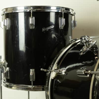 1960s Rogers Jet Black Pearl "Headliner" 14x20 9x13 and 16x16 Drum Set image 2