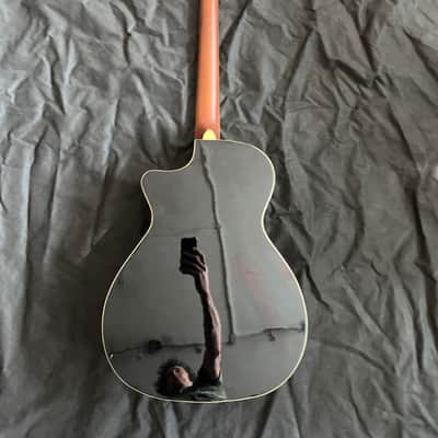 Fender Kingsman Electro-Acoustic Bass Guitar, Jetty Black, Used image 3