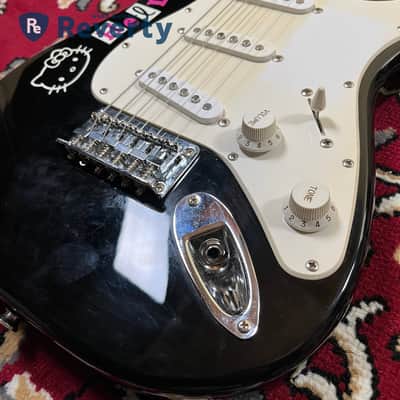Squier Hello Kitty Mini Stratocaster Black Limited Model w/Original box image 6