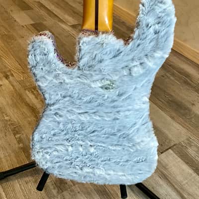 4-String Bass Guitar - Diamond & Pink Rhinestone Sparkle image 8