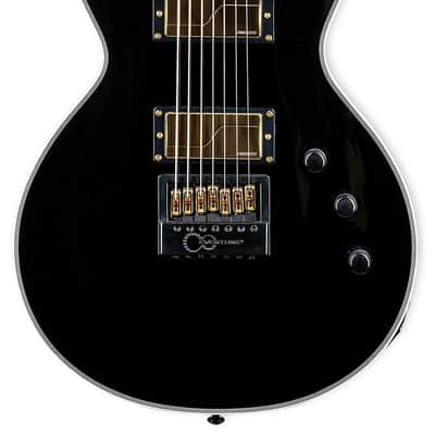 ESP LTD EC-1007B Baritone Evertune 7 String Electric Guitar. Black image 1