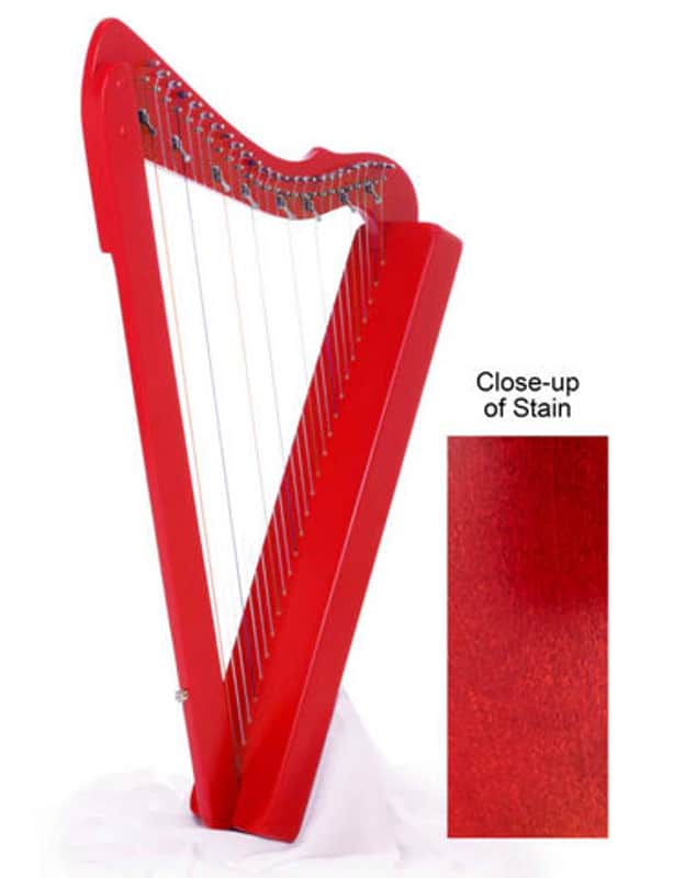 Rees Harps Sharpsicle Harp, 26 Strings, RED STAIN Finish, Made in the USA image 1