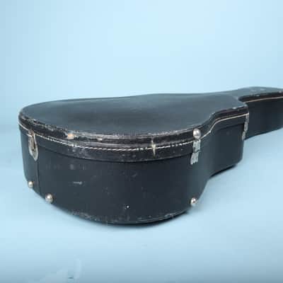 Vintage Guild Acoustic Guitar Hard Case Black Tolex Plush Interior Latches image 7