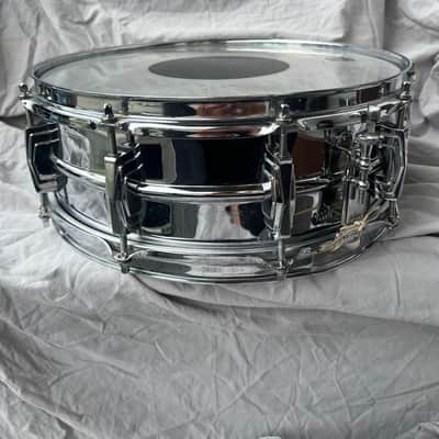Ludwig Super-Ludwig COB (Supraphonic) 5x14" 10-Lug Brass Snare Drum with Keystone Badge 1960 - 1963 - Chrome over Brass image 2