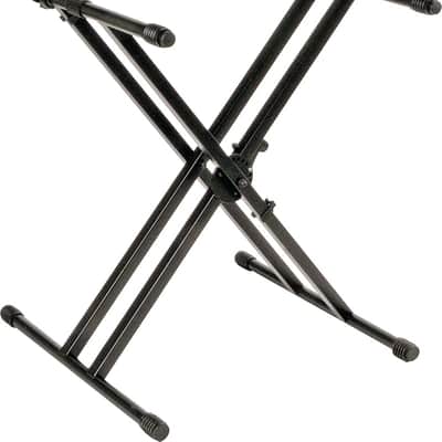 QuikLok QL623 Double X-Braced Heavy Duty Keyboard Stand - Black image 1