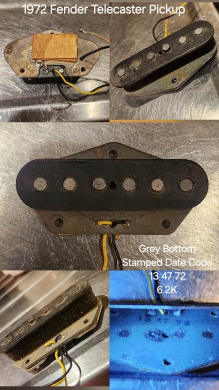Fender- Telecaster pickup, grey bottom, 1972 image 1