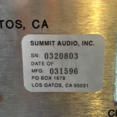 Summit Audio EQP-200 Dual Channel Pultec Type Tube EQ image 4