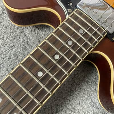Tobacco Burst Xavier Semi Hollow Jazz Guitar, Maple Body and Neck, Rosewood Fingerboard image 10