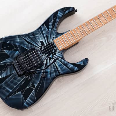 1987 Neal Moser Guitars Vintage Superstrat Shattered Glass Finish by Dan Lawrence w/ Case, Hangtag image 1