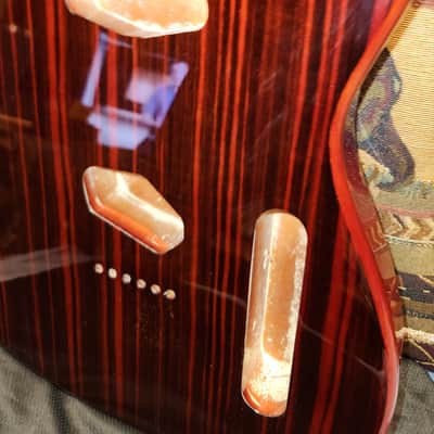 Telecaster Style Zebra Wood Top and Mahogany Neck and Body image 4