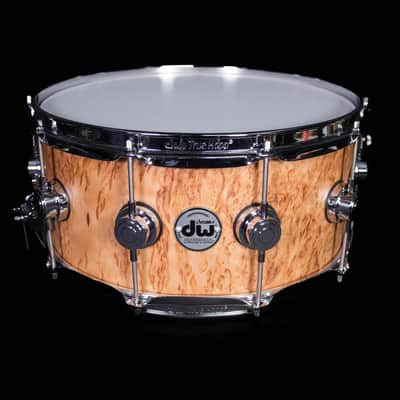DW 14" x 6.5" Collector's Series Snare Drum, Exotic Vertical Kurillian Birch, Hard Satin image 2