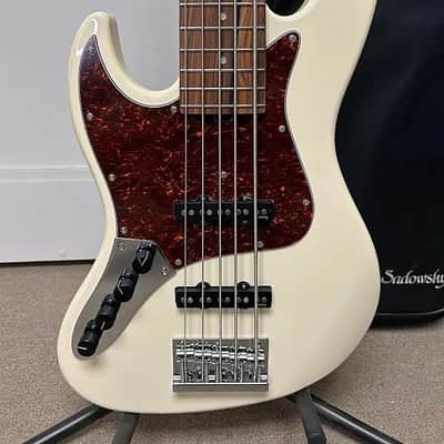 Sadowsky MetroExpress 21 Fret Vintage J/J Bass 5 String Left Handed w/Morado Fretboard - Olympic White image 2