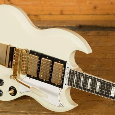 Epiphone Inspired By Gibson Custom 1963 Les Paul SG Custom w/Maestro Vibrola | Classic White image 5