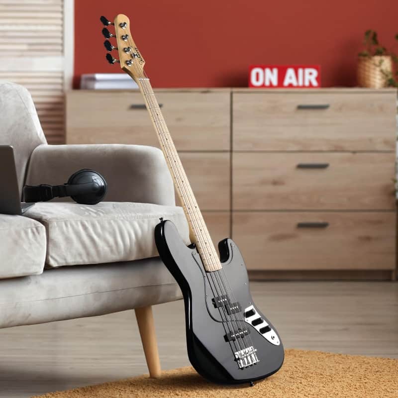 Glarry Black GJazz Electric Bass Guitar /20W Amplifier image 1