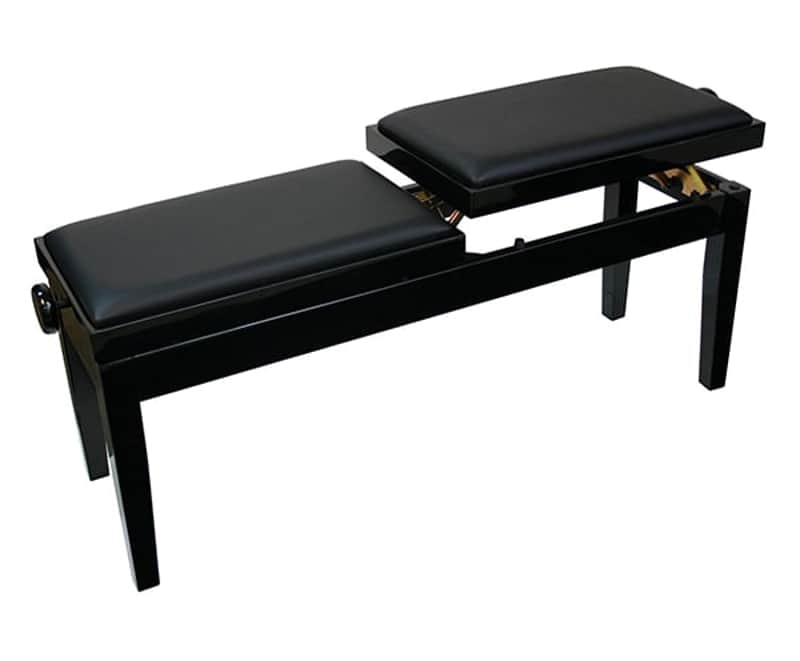 Piano Bench- Duet Dual Adjustable Black image 1