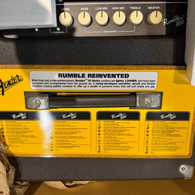 Fender Rumble 100 V3 100-Watt 1x12 Bass Combo 2015 - Present - Black image 4
