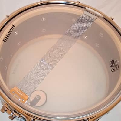 LUDWIG UNIVERSAL (CUSTOM W/ MUFFLER) MAHOGANY VIDEO LINK 6.5X14 MAPLE RINGS  - SATIN FINISH - FREE SHIP TO C-USA! image 7