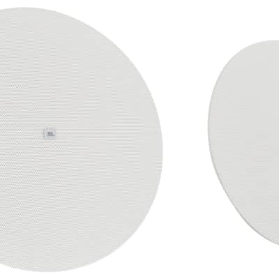 (2) JBL Control 416C/T 6.5" Commercial 70v Ceiling Speakers+Round White Grilles image 2