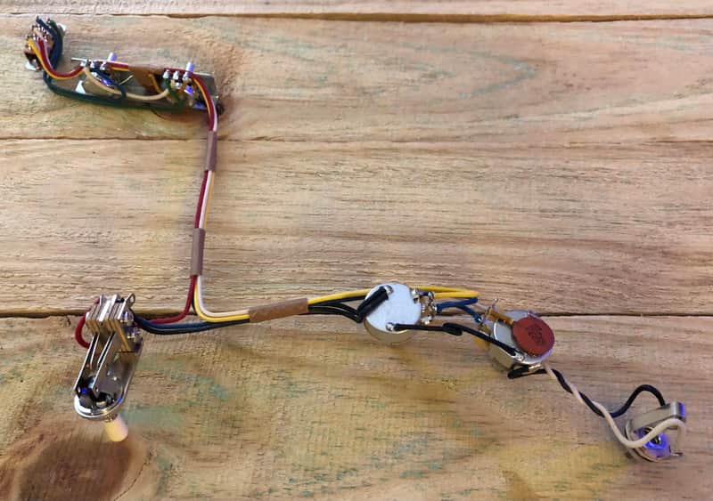 Fender Jazzmaster Wiring Harness 500K MOD NOS Sprague Ceramic Disc Caps Gavitt Cloth Wire image 1