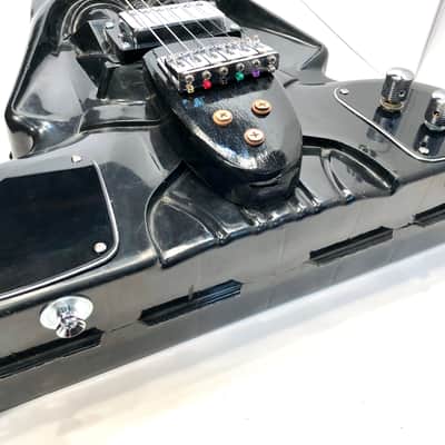 Electric guitar made out of a vintage darth vader star wars action figure case The Vadercaster 2019 image 11