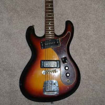 Univox Hi-Flier 1968 sunburst vintage electric guitar phase 1 image 1
