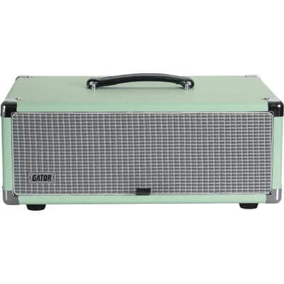 Gator GR-RETRORACK-3SG Rack en bois 3U vintage amp surf green image 1