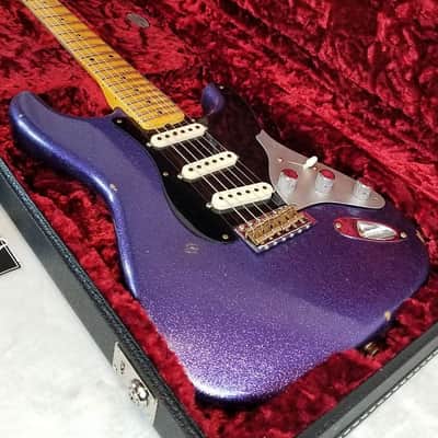Fender Custom Shop B1 Limited Edition Poblano II Strat Relic Electric Guitar, Purple Sparkle W/ Case image 1