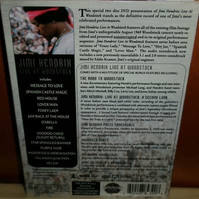jimi hendrix live at woodstock mint 2 dvd 3 gatefold & book - lover man red house rock blues guitar 1969 image 2