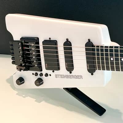 rare 1988 Steinberger USA GL-4TW White GL Headless Guitar with Emg Pickups, Trans-Trem, Fully Serviced, Hard Case Included image 3