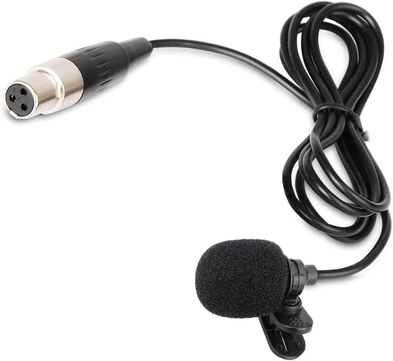 Lavalier Lapel Microphone with Mini XLR Jack, Hand-Free Clip-on Lapel Mic Compatible with Wireless Mic System UHF bodypacks Voice Amplifier image 1