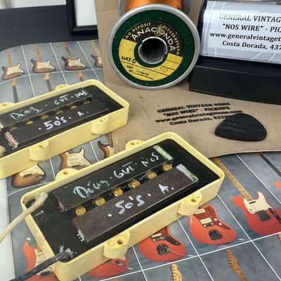 GVT®️ “ NOS Wire “ Handwound Pickup set for Jazzmaster ®️ “ Original 1955 Anaconda Heavy formvar magnet wire “ Semie Moseley . image 8