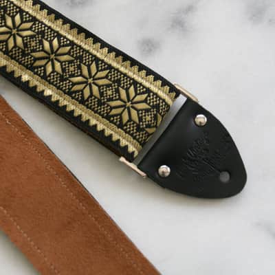 Tom's Vintage Straps Vintage 60s Gold 'Frostettia' Hippie Guitar Strap Replica 2026 image 4