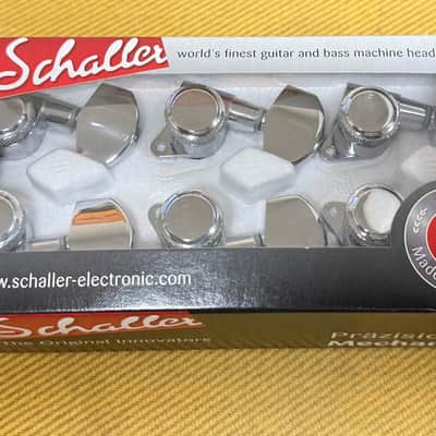INDM6 Schaller Chrome Locking 3+3 Tuners #M6 2900 New Old Stock In the Box TK-0976-010