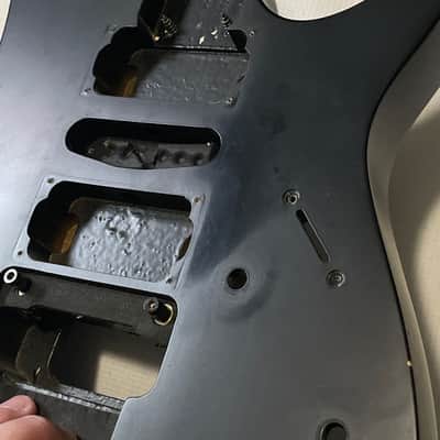 2007 Indonesian Ibanez RG5EX1 Flat Black Basswood Guitar Body Floyd Ready image 5