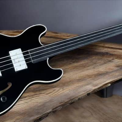 Warwick RockBass Star Bass, 4-String, Fretless - Solid Black High Polish image 1