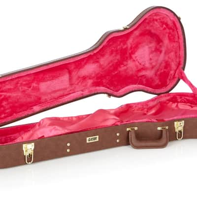 Gator GW-LP-BROWN Gibson Les Paul Guitar Deluxe Wood Case Brown image 2