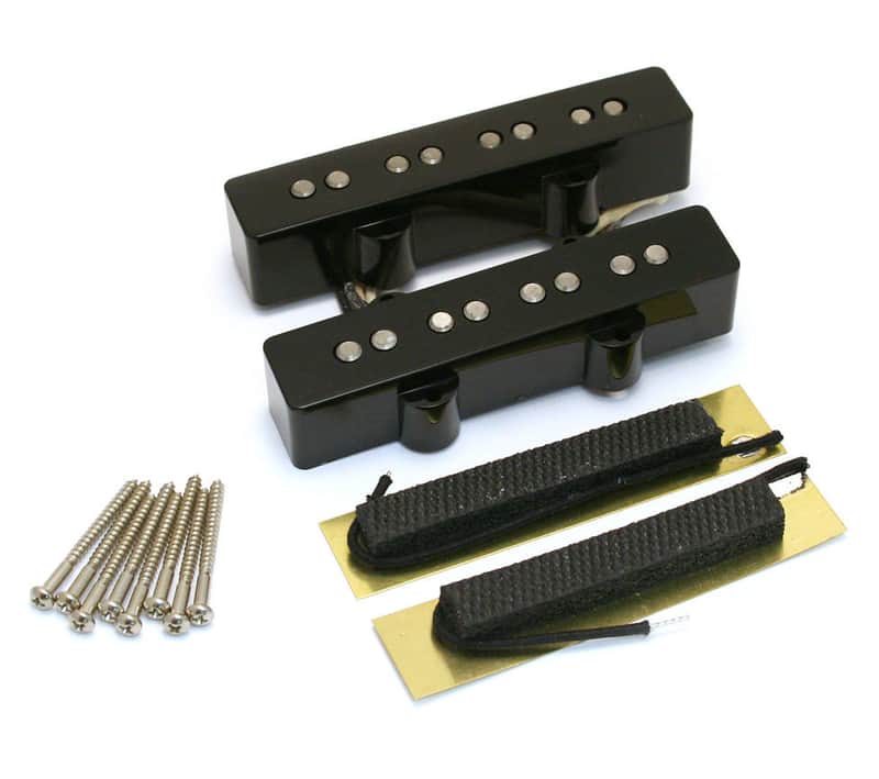 099-2123-000 Fender Original Jazz J Bass Pickup Set w/ Copper Shields & Screws image 1