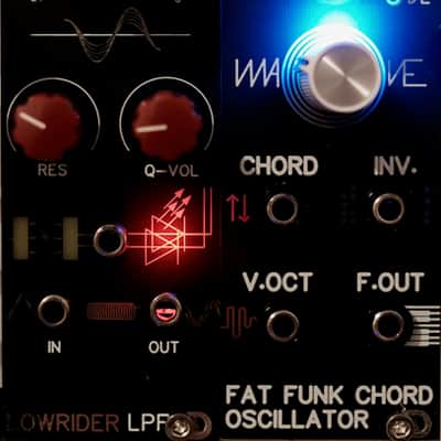 Kammerl / KITT BANG eurorack modular FFCO FAT FUNK Chord Oscillator 2021 Black with RED Knobs image 1