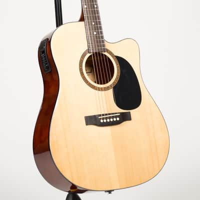 BeaverCreek BCTD101 Dreadnought Acoustic-Electric Guitar - Natural image 7