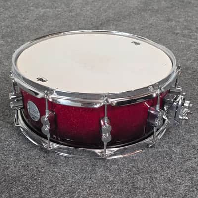Used PDP Concept Maple 5pc Drum Set Red to Black Fade - Good image 9