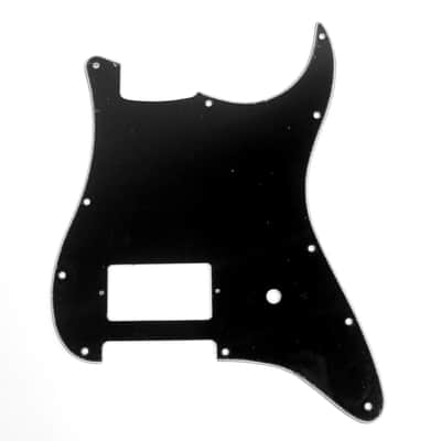 Custom Strat 1-pickup Layout Style Guitar Pickguard ,3ply Black