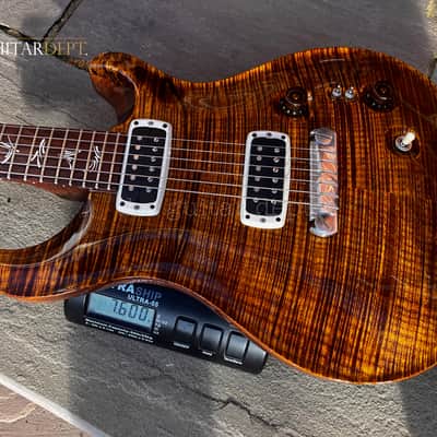 ♚AMAZING♚PRS Artist Custom PAULS GUITAR ♚ HONDURAN !♚ 'AAAAA' Flame ♚ BLACK GOLD ♚ Brushstroke Birds ♚7.6LB♚22*24 image 23