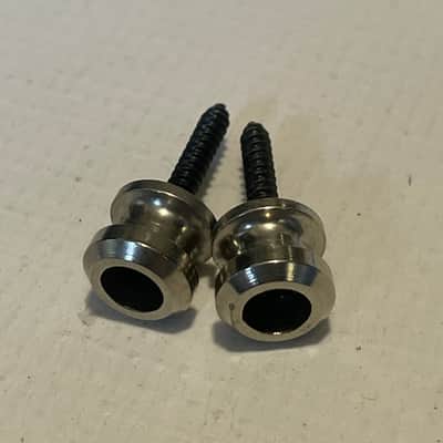 Immagine 1990's Era Used Schaller Electric Guitar Worn Chrome Strap Lock Buttons Set - 1